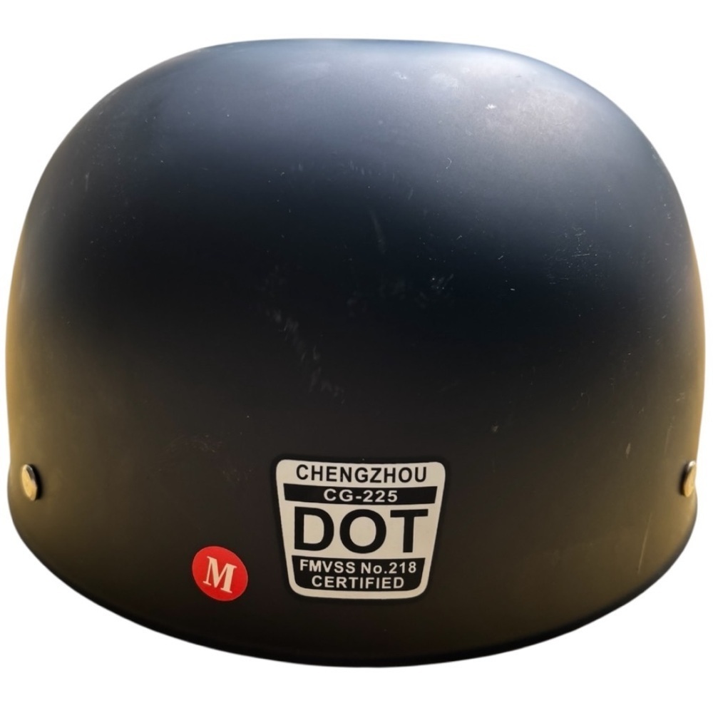 Chengzhou CG-225 Black Matte Motorcycle Half - Helmet - Picture 3 of 8